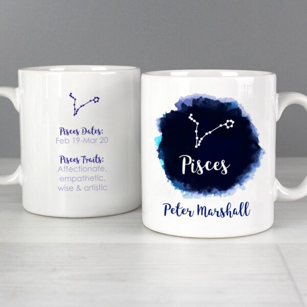 Personalised Pisces Zodiac Star Sign Mug (February 19th - March 20th) - Image 3