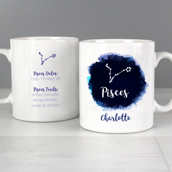 Personalised Pisces Zodiac Star Sign Mug (February 19th - March 20th) - Image 4
