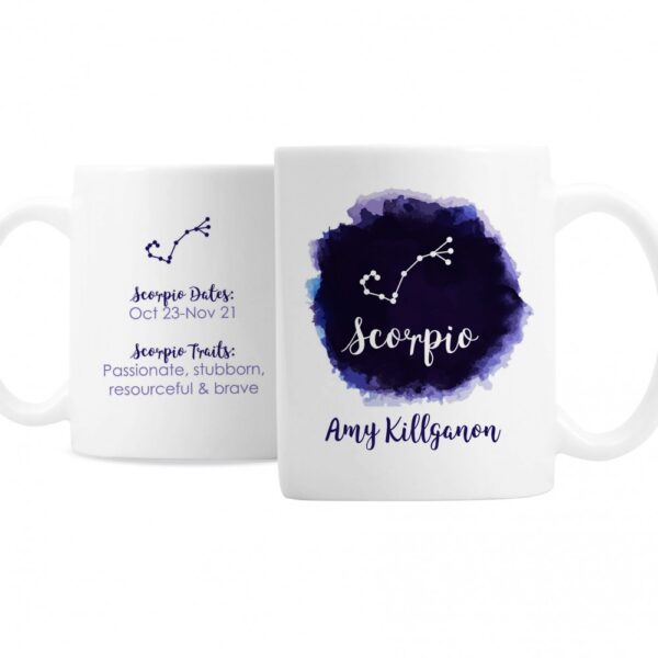 Personalised Scorpio Zodiac Star Sign Mug (October 23rd - November 21st) - Image 2