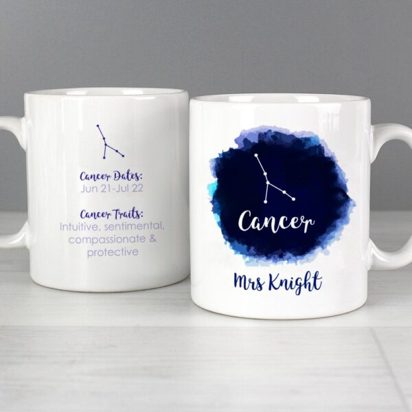 Personalised Cancer Zodiac Star Sign Mug (June 21st - July 22nd)