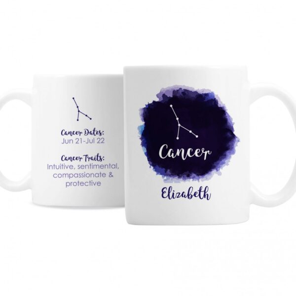 Personalised Cancer Zodiac Star Sign Mug (June 21st - July 22nd) - Image 2