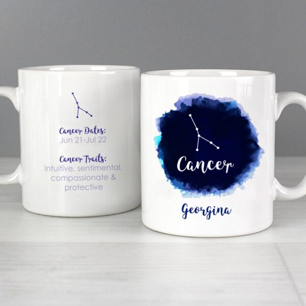 Personalised Cancer Zodiac Star Sign Mug (June 21st - July 22nd) - Image 4