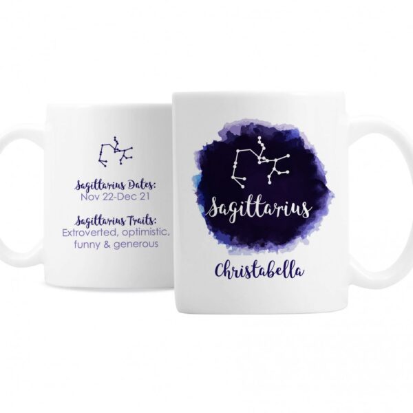 Personalised Sagittarius Zodiac Star Sign Mug (November 22nd - December 21st) - Image 2