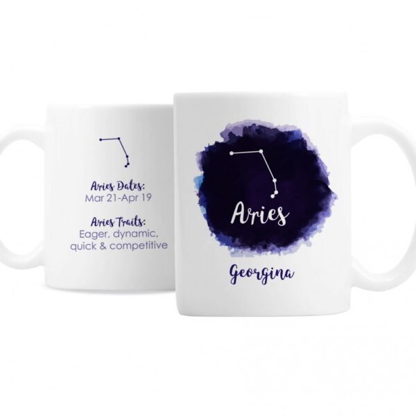 Personalised Aries Zodiac Star Sign Mug (March 20th-April 19th) - Image 2