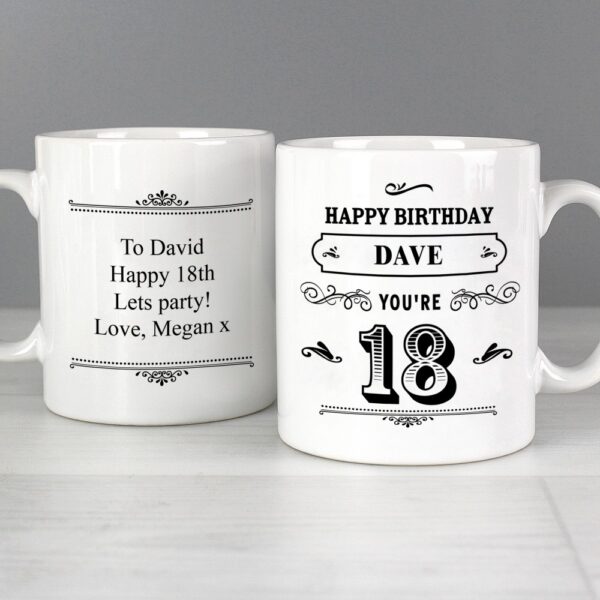Personalised Birthday Vintage Typography Mug - Image 4