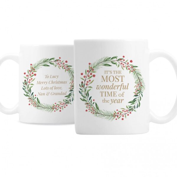 Personalised 'Wonderful Time of The Year' Christmas Mug - Image 2