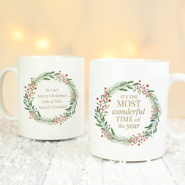 Personalised 'Wonderful Time of The Year' Christmas Mug - Image 4