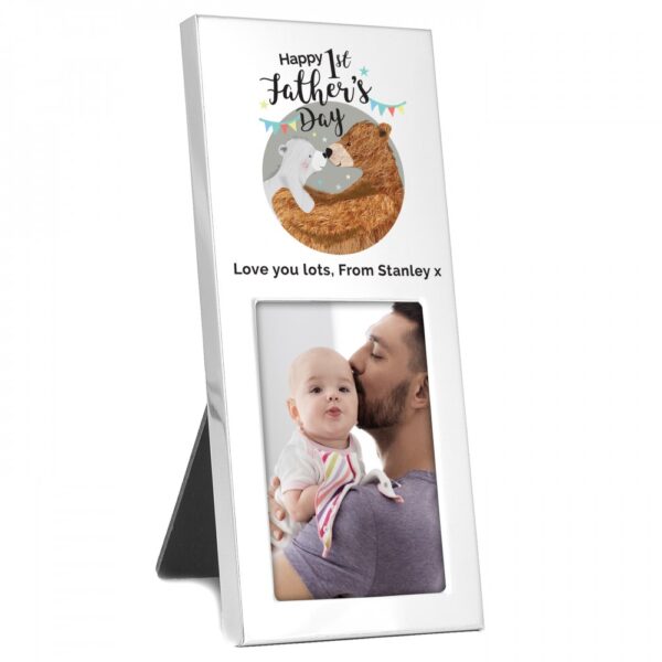 Personalised 1st Fathers Day Daddy Bear 3x2 Photo Frame - Image 2