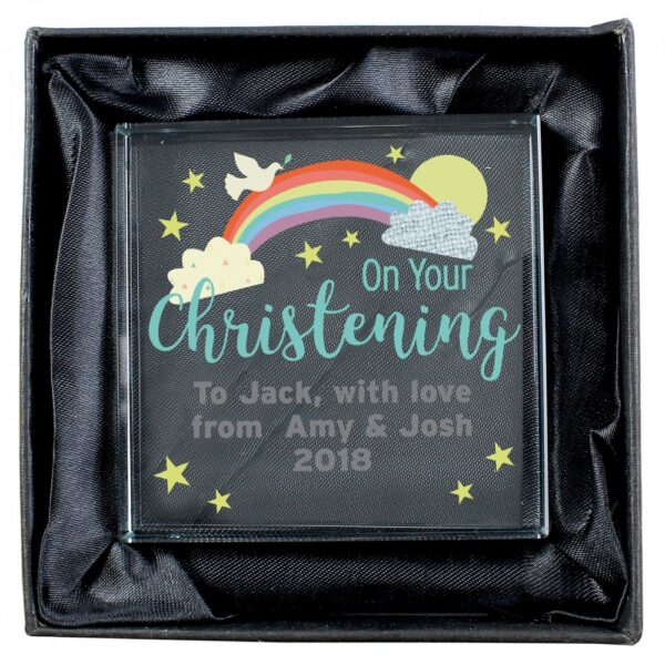 Personalised On Your Christening Large Crystal Token - Image 5
