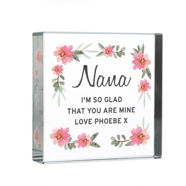 Personalised Floral Sentimental Large Crystal Token - Image 2