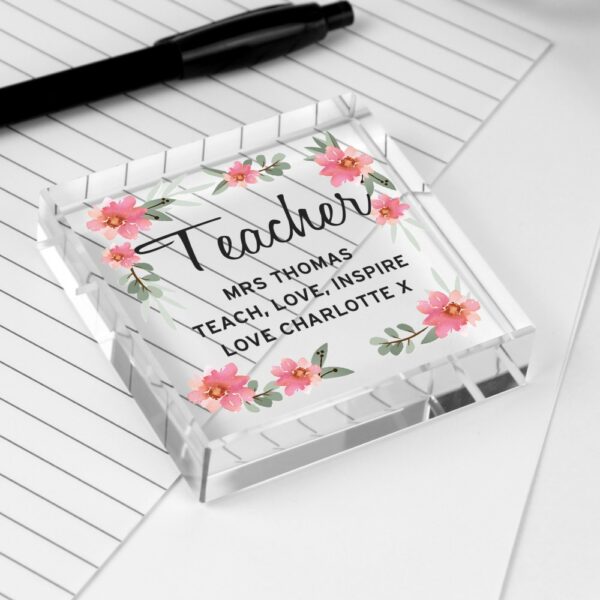 Personalised Floral Sentimental Large Crystal Token - Image 5