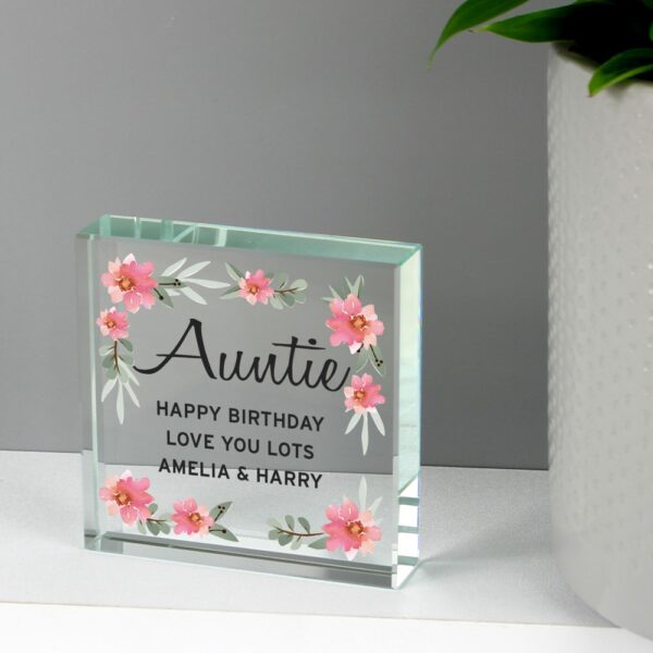 Personalised Floral Sentimental Large Crystal Token - Image 7