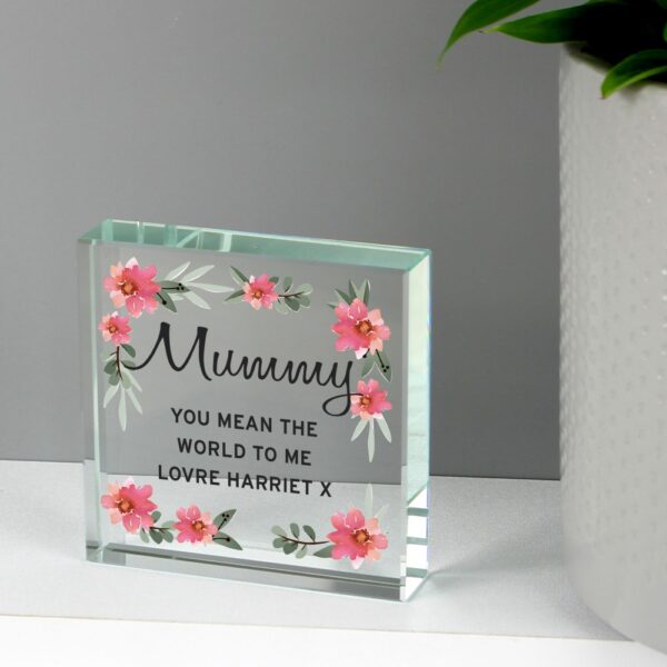 Personalised Floral Sentimental Large Crystal Token - Image 8
