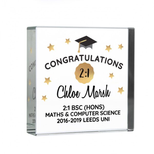 Personalised Congratulations Graduation Large Crystal Token - Image 2