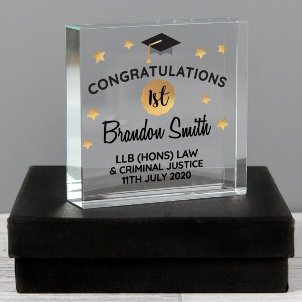 Personalised Congratulations Graduation Large Crystal Token - Image 3