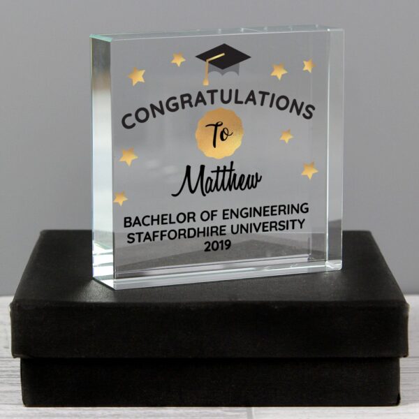 Personalised Congratulations Graduation Large Crystal Token - Image 5
