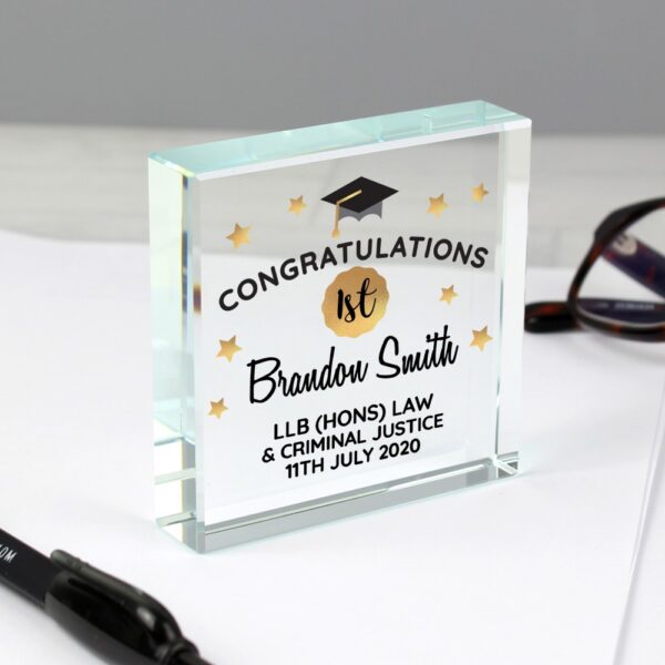 Personalised Congratulations Graduation Large Crystal Token - Image 6