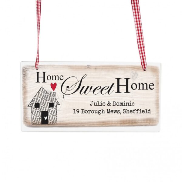 Personalised Home Sweet Home Wooden Sign - Image 2