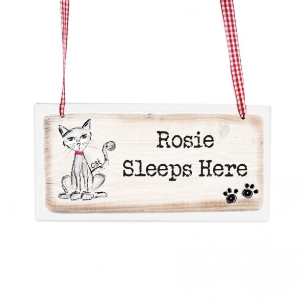 Personalised Cat Wooden Sign - Image 2