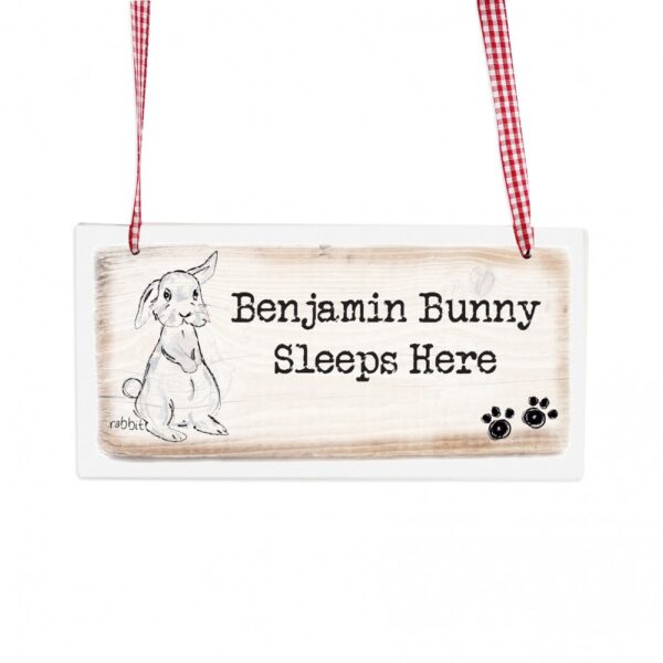 Personalised Rabbit Wooden Sign - Image 2