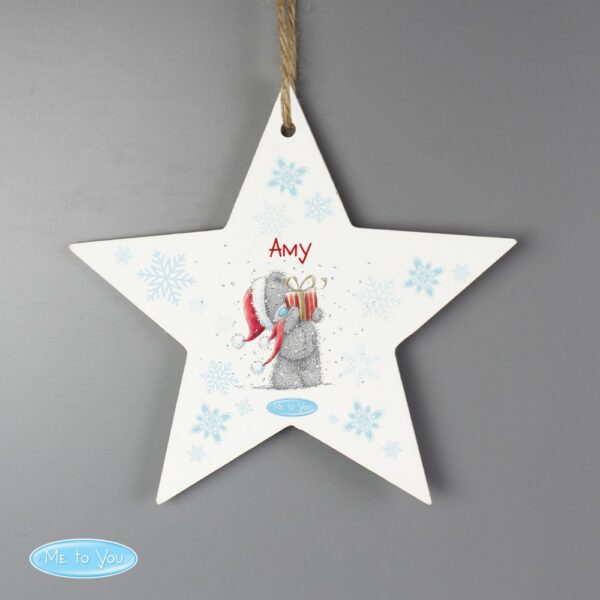 Personalised Me To You Wooden Wooden Star Decoration - Image 3