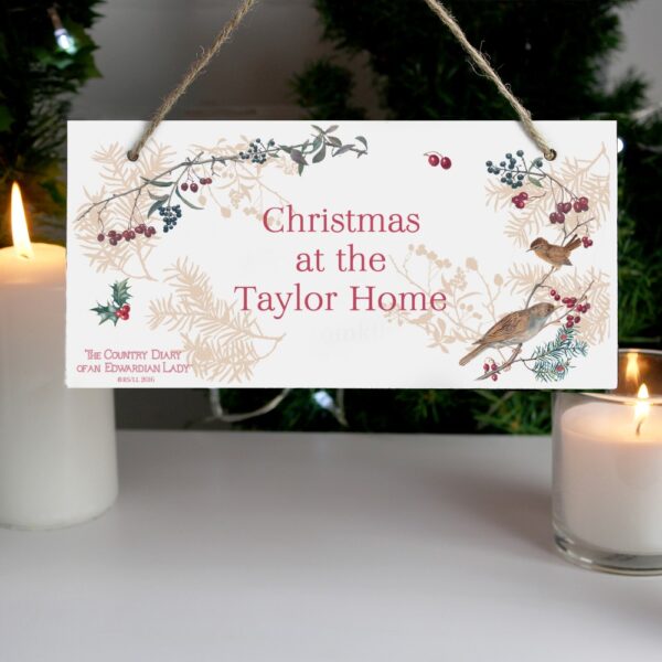 Personalised Country Diary Midwinter Wooden Sign