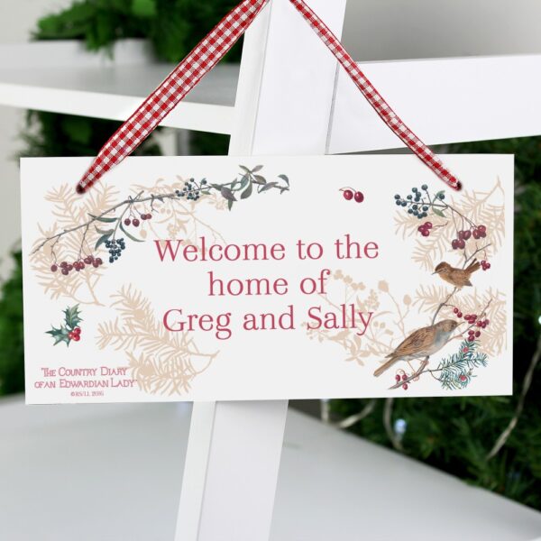 Personalised Country Diary Midwinter Wooden Sign - Image 3
