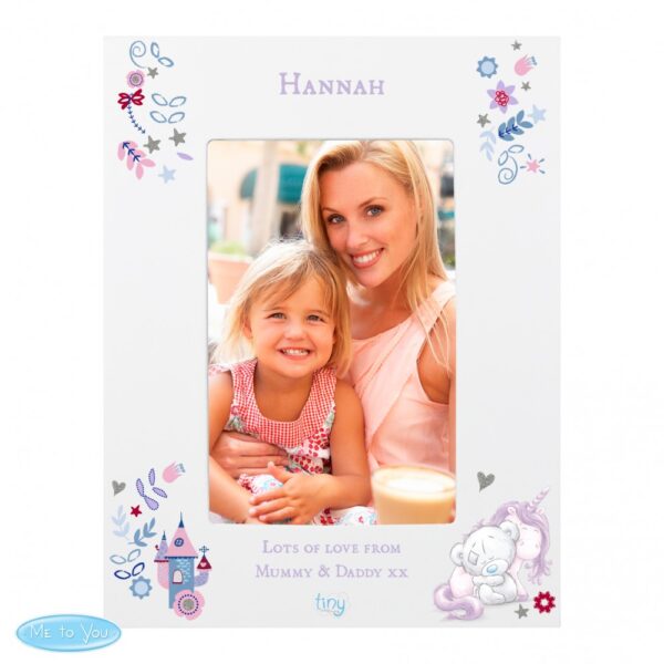 Personalised Tiny Tatty Teddy Unicorn 6x4 Photo Frame - Image 2