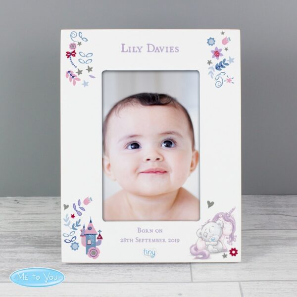 Personalised Tiny Tatty Teddy Unicorn 6x4 Photo Frame - Image 4