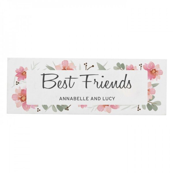 Personalised Floral Sentimental Wooden Block Sign - Image 2