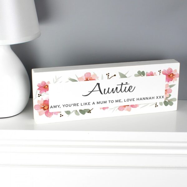 Personalised Floral Sentimental Wooden Block Sign - Image 4