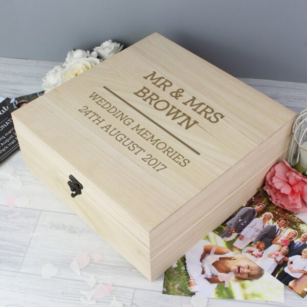 Personalised Any Message Large Wooden Keepsake Box - Image 8