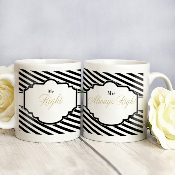 Personalised Art Deco Striped Mug Set - Image 4