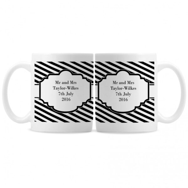 Personalised Art Deco Striped Mug Set - Image 8
